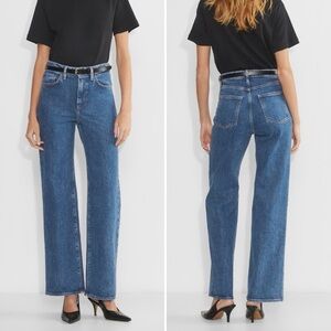 Denim Forum Remy Hi Rise Wide Jeans Size 30 Medium Blue